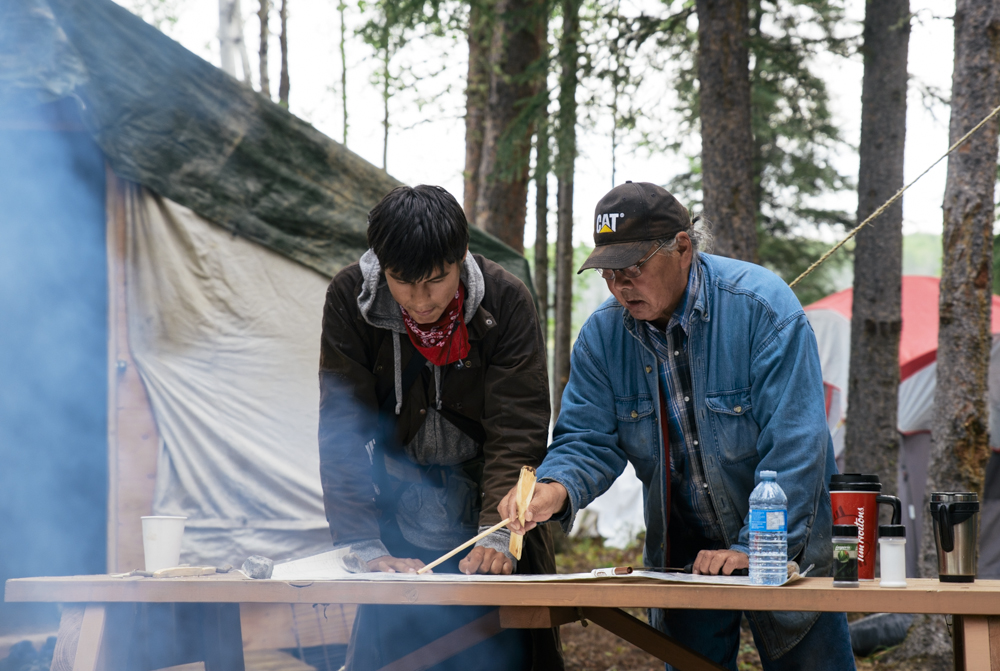 William Alger listening to Elder Billy Norwegian (photo credit Pat Kane Photography)