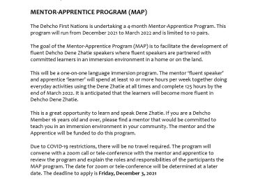 2021-2022 Mentor-Apprentice Program (MAP)