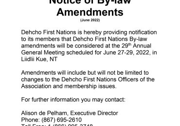 Notice of Bylaw Amendments