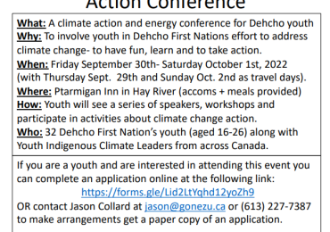 2022 Dehcho Youth Climate Action Conference