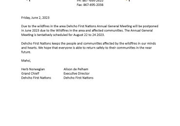 Annual General Meeting Postponed Till August 2023