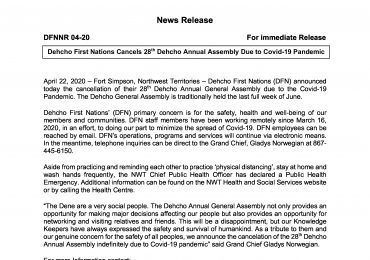 28th Dechcho Annual Assembly Press Release